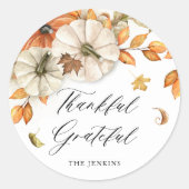 感謝祭素朴家族のシール ラウンドシール (正面)
