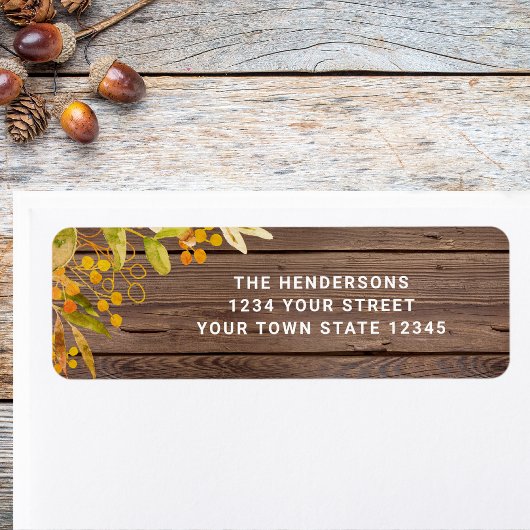 感謝祭素朴差出人住所 ラベル