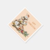 感謝祭素朴水の色かぼちゃの秋 スタンダードカクテルナプキン (角)