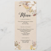 感謝祭素朴祈りの言葉カードテーブルデコール プログラム (裏面)