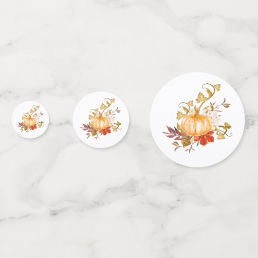 感謝祭素朴秋のカボチャ畑グルズ コンフェッティ (正面)