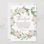 感謝祭素朴秋カボチャリースグリーナリー シーズンカード (正面)