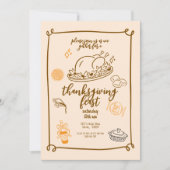 感謝祭素朴秋ディナー 招待状 (正面)
