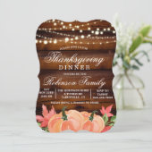 感謝祭素朴秋パンプキン招待状 招待状 (スタンド正面)