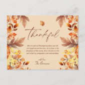 感謝祭素朴秋感謝祭 シーズンポストカード (正面)