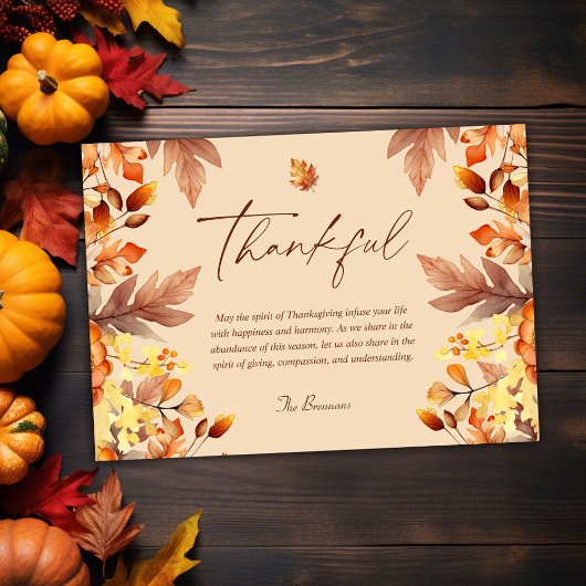 感謝祭素朴紅葉感謝祭 シーズンカード