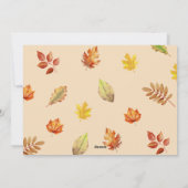 感謝祭素朴紅葉感謝祭 シーズンカード (裏面)