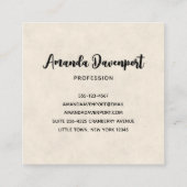 感謝祭素朴表の豊作 スクエア名刺 (裏面)