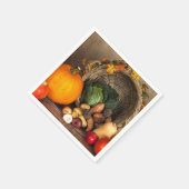 感謝祭素朴表の豊作 スタンダードカクテルナプキン (角)