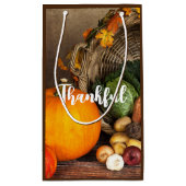 感謝祭素朴表の豊作 スモールペーパーバッグ (裏面)