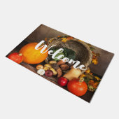 感謝祭素朴表の豊作 ドアマット (アングル)