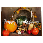 感謝祭素朴表の豊作 ラージペーパーバッグ (正面)