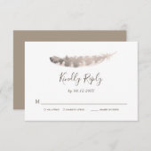 感謝祭結婚週末 | Turkey Feather RSVP (正面/裏面)