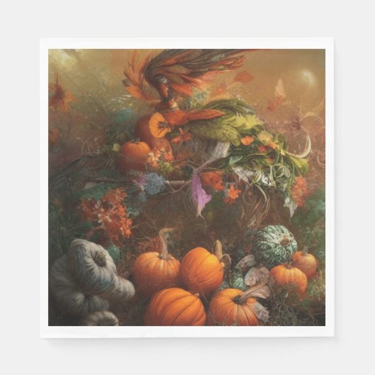 感謝祭絵を描の スタンダードランチョンナプキン (正面)