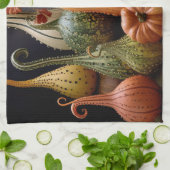 感謝祭絵画秋 キッチンタオル (折り畳み)