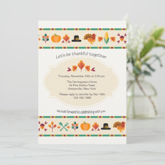 感謝祭縁ど招待状 招待状 (スタンド正面)