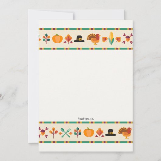 感謝祭縁ど招待状 招待状 (裏面)