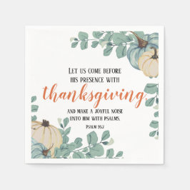 感謝祭聖なる書物、 経典ウォーターカラーパンプキンコーナー スタンダードカクテルナプキン