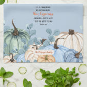 感謝祭聖なる書物、 経典ファミリーネームタイポグラフィ キッチンタオル (折り畳み)