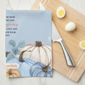 感謝祭聖なる書物、 経典ファミリーネームタイポグラフィ キッチンタオル (四つ折り)