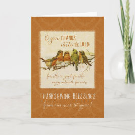 感謝祭聖なる書物、 経典ヴィンテージ鳥 シーズンカード