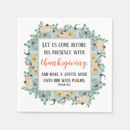 感謝祭聖なる書物、 経典水カラーパンプキンフレーム スタンダードカクテルナプキン