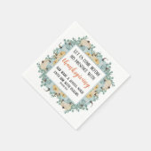 感謝祭聖なる書物、 経典水カラーパンプキンフレーム スタンダードカクテルナプキン (角)