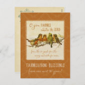 感謝祭聖なる書物、 経典鳥 – ヴィンテージ再現 シーズンポストカード (正面/裏面)