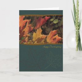 感謝祭色彩の鮮やか用の葉 シーズンカード