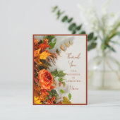 感謝祭花模様ホリデースパイスサンキューカード サンキューカード (スタンド正面)