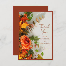 感謝祭花模様ホリデースパイス招待状カード サンキューカード