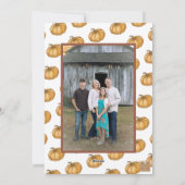 感謝祭華美収穫カボチャのフレーム写真 シーズンカード (裏面)