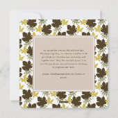 感謝祭葉のシンプル・フローリッシュ写真 シーズンカード (裏面)