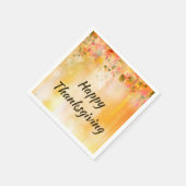 感謝祭葉の秋の輝き スタンダードカクテルナプキン (角)