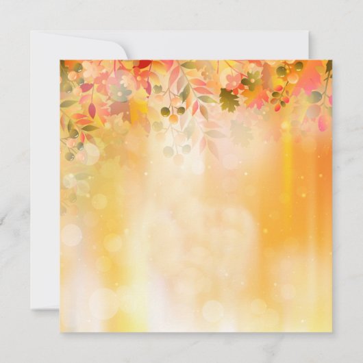 感謝祭葉の秋の輝き 招待状 (裏面)