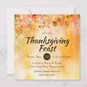 感謝祭葉の秋の輝き 招待状 (正面)