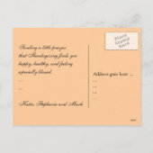 感謝祭葉の秋テーマ シーズンポストカード (裏面)