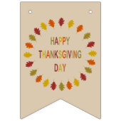 感謝祭葉オークカスタムパーティー バンティングフラッグ (第1の旗)