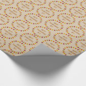 感謝祭葉オークパターン(の模様が)あるズ ラッピングペーパー (角)