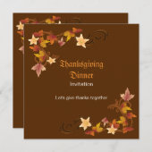 感謝祭葉秋テーマ 招待状 (正面/裏面)