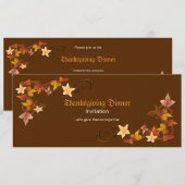 感謝祭葉秋テーマ 招待状 (正面/裏面)