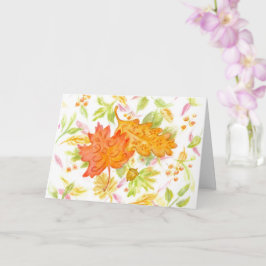 感謝祭葉美しい宗教票 カード