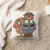 感謝祭装飾用クッション/トルコとクマ クッション (ブランケット)