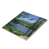 感謝祭詩篇100:4写真スクアム湖 タイル (側面)