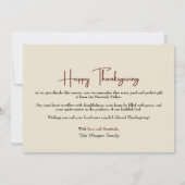 感謝祭詩篇107:1 | クリスチャンカスタムファミリー シーズンカード (裏面)