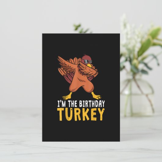 感謝祭誕生日おもしろいギフト生まれBday on Tha 招待状 (スタンド正面)