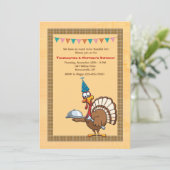 感謝祭誕生日トルコ招待状 招待状 (スタンド正面)