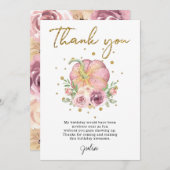 感謝祭誕生日パンプキンピンク サンキューカード (正面/裏面)