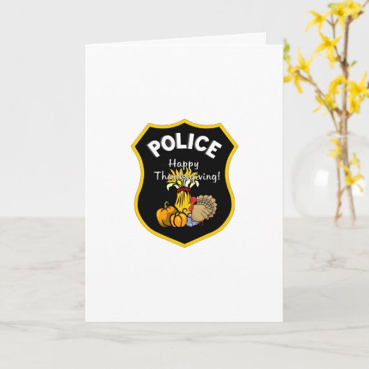 感謝祭警察 カード (黄色い花)