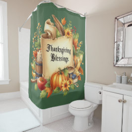 感謝祭賛美のシャワーカーテン シャワーカーテン